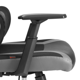 Кресло iCobra ткань / иск. кожа, черный / серый, 70х70х125 см фото 4