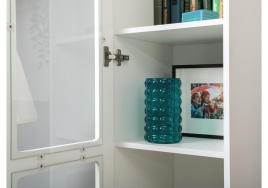 Шкаф Опра 16.394.03 белый PE шагрень / дуб золотой craft фото 3