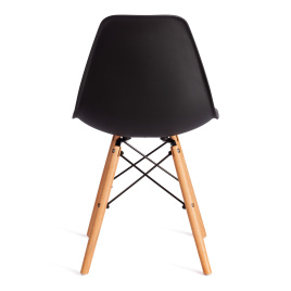Стул CINDY (EAMES) (mod. 1801) дерево бук/металл/сиденье пластик, 45x51x82 см, Black (черный) фото 4