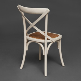 Стул Cross/Кросс (мод.CB2001) дерево вяз, 49,5х53,5х87см, античный белый  фото 2