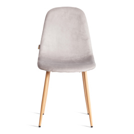 Стул Breeze/Бриз (мод. JSC-58) велюр/металл, 44х53х86см, светло-серый HLR14/натуральный фото 5