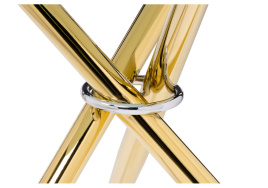 Стол стеклянный Rock 80х75 white / gold фото 2