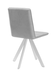 Стул DikLine 230 поворотный B22 GREY, ножки белые фото 2