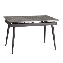 Стол обеденный Lord Grey/Лорд Грей столешница керамика (матовая) /опоры металл, светло-серый/чёрный,