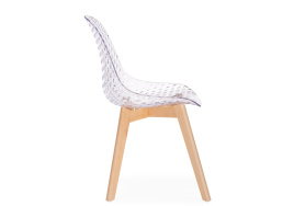 Пластиковый стул Vart clear / wood фото 3