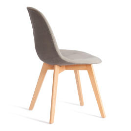 Стул CINDY SOFT (mod. C1021F1-1) велюр/дерево бук, 55 х 48 х 83 см, Светло-серый HLR39 / натуральный фото 4