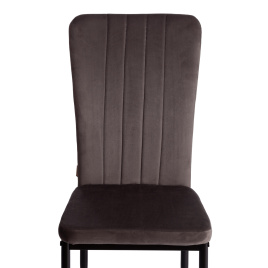 Стул VERTER (mod. BC577-DC) металл, флок, 41 х 52 х 95 см, Dark grey (темно-серый) HLR24 / черный фото 3