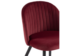 Стул на металлокаркасе Gabi 1 wine red / black фото 4
