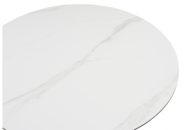 Керамический стол Том 90х90х75 белый мрамор snow white / черный фото 5