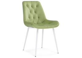 Стул на металлокаркасе Гояр confetti green / белый глянец фото 1