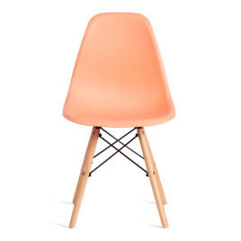 Стул CINDY (EAMES) (mod. 1801) дерево бук/металл/сиденье пластик, 45x51x82 см, Orange (Оранжевый)  фото 5
