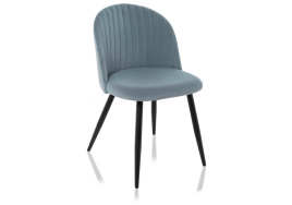 Стул на металлокаркасе Gabi 1 light blue / black фото 2