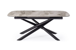 Стол DikLine KE180 керамика серый мрамор С21 глянец/опоры черные) (2 уп) фото 1
