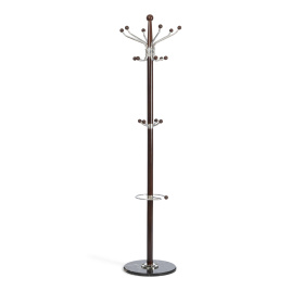 Вешалка Himawari (mod. GH-8014) дерево/хром/мрамор, 37 x 37 x 175 см, Black (Черный) / Walnut (Орех) фото 1