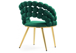 Стул на металлокаркасе Ball green / gold фото 5