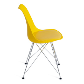 Стул TULIP IRON CHAIR (mod.EC-123) / 1 шт. в упаковке металл/пластик, 54,5*48*83,5см, желтый фото 2