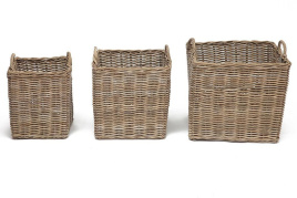 Корзина Secret de Maison Намбо/Nambo (набор из 3 штук) натуральный ротанг, 57х57х50/58, 47х57х47/55, фото 2