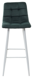 Барный стул LECCO UF910-14 DARK GREEN, велюр/белый каркас, 4 шт./2 кор. М-City фото 4