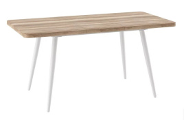 Стол раздвижной BORG RADIAL-120(160)х80 (Дуб каньон/Белый) фото 2