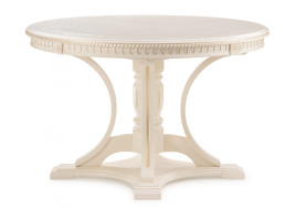 Стол деревянный Нозеан круглый бежевый / золото фото 2