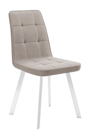 Стул DikLine 207 B03 BEIGE, ножки белые фото 1