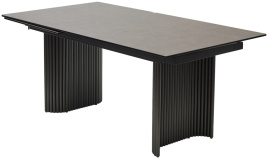 Стол RAGNAR 180 1697 Коричневая кожа,Торцевая раскладка, керамика / Темно-серый каркас, ®DISAUR фото 1