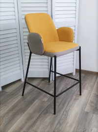 Полубарный стул NYX (H=65cm) VF106 желтый / VF120 серый М-City фото 4