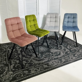 Стул CHILLI SQUARE BLUVEL-03 LIGHT GREY, велюр М-City фото 2
