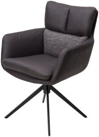 Стул LUIS 360 град. поворот Серый Maison 99# / OTE COBBLE 457 / черный каркас, ®DISAUR фото 1