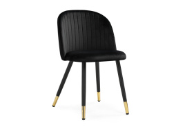 Стул на металлокаркасе Gabi black / black / gold фото 1