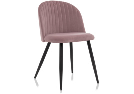 Стул на металлокаркасе Gabi 1 light purple / black фото 1