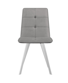 Стул DikLine 280 B22 GREY, ножки белые фото 3