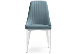 Стул на металлокаркасе Kora light blue / white фото 2