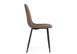 Стул на металлокаркасе Lilu dark brown / black фото 4