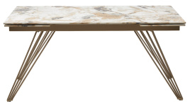 Стол ACERRA NEW 160 GLOSS GRAND JADE SOLID CERAMIC/ каркас цвета шампань, ®DISAUR фото 5