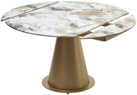 Стол TERAMO 135 GLOSS GRAND JADE SOLID CERAMIC, керамика, поворотн.механизм / Бронзовый, ®DISAUR фото 5