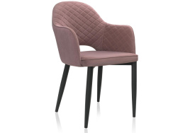 Стул на металлокаркасе Vener light purple / black фото 1