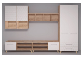 Шкаф Мариус М-05 дуб баррик / белый матовый фото 4