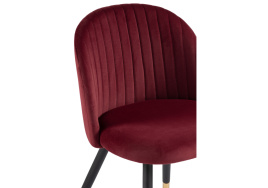 Стул на металлокаркасе Gabi wine red / black фото 5