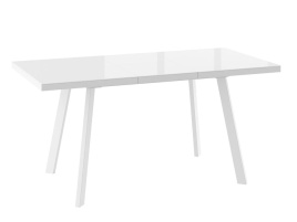Cтол раздвижной BORG-120 со стеклом (Белый/Белый) 120(160)х80 фото 2