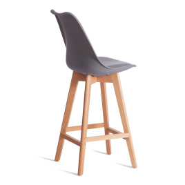 Стул барный TULIP BAR (mod. C1014H-1) / 1 шт. в упаковке пластик/дерево, 42 х 47,5 х 104 см, Grey (с фото 2