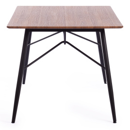 Стол RUSTO (mod. 289) МДФ/металл, 160 х 90 х 75 см , Black (Черный) / Walnut (Орех) 10 фото 3