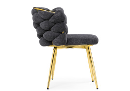Стул на металлокаркасе Rendi gray / gold фото 3