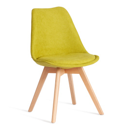 Стул TULIP SOFT (mod. 053V) дерево/пластик/ткань, 49,5 x 54,5 x 84 см, Светло-зеленый (Light green)  фото 1