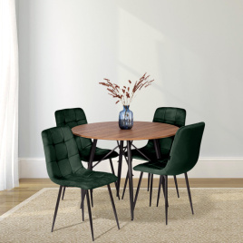 Стул CHILLY (mod. JSC-220) Велюр/металл , 44,5х52,5х88 см, dark green (темно-зеленый) HLR57 / черный фото 5
