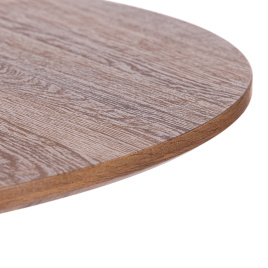 Стол RUSTO (mod. 283) МДФ/металл, D100 х 75 см, Black (Черный) / Walnut (Орех) 10 фото 3