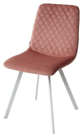 Стул DAIQUIRI BLUVEL-52 PINK / белый каркас, велюр М-City фото 1