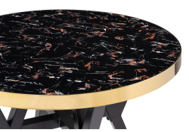 Стол деревянный Selina 80х72 black / gold фото 3