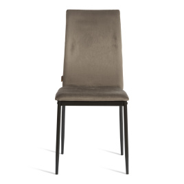 Стул CAPRI (mod. BC565-DC) металл, флок, 43 х 53 х 92 см, Dark grey (темно-серый) HLR24 / черный фото 2