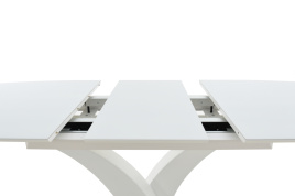 Стол Нотр Дам MODERNE стекло OPTIWHITE 1400(1800)*850, Белый фото 5